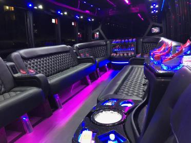 Oklahoma City 15 Passenger Party Bus Interior