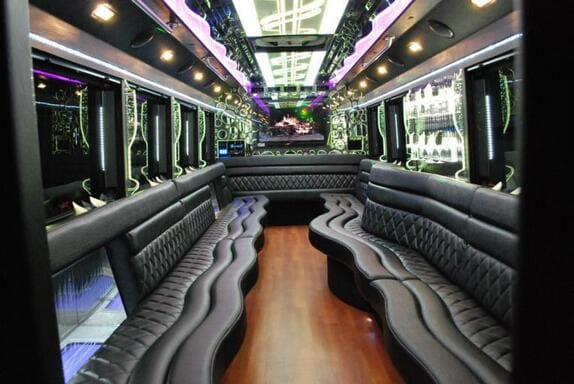 Fayetteville 25 Passenger Limo bus Interior