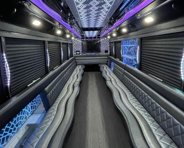 Stillwater 30 Passenger Party Bus White Interior