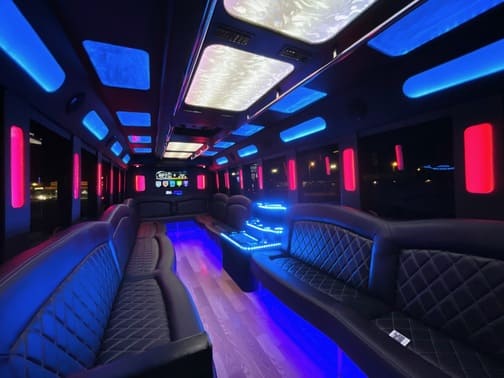 Joplin 35 Passenger Party Bus Interior